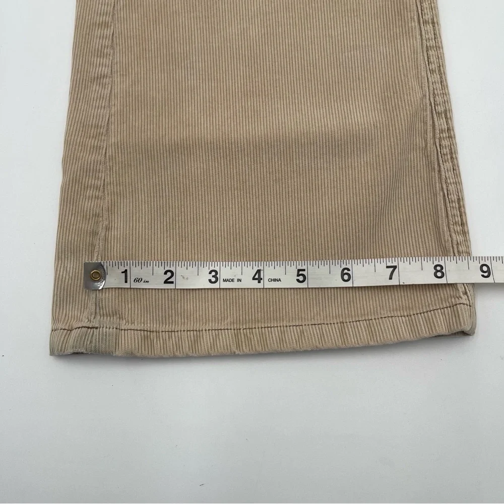 Vtg Y2K Hollister Tan Corduroy Flare Pants Junior 5 Stretch Retro Low Rise - Picture 13 of 15